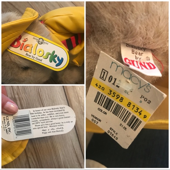 SOLD 28-yo Vintage Bialosky Bear by Gund - Picture 6 of 8